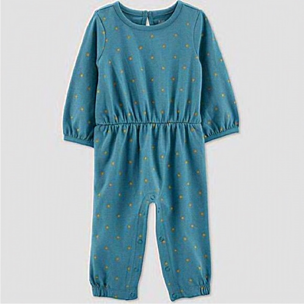 🌙 B135 Cater’s just one you metallic polka dots romper